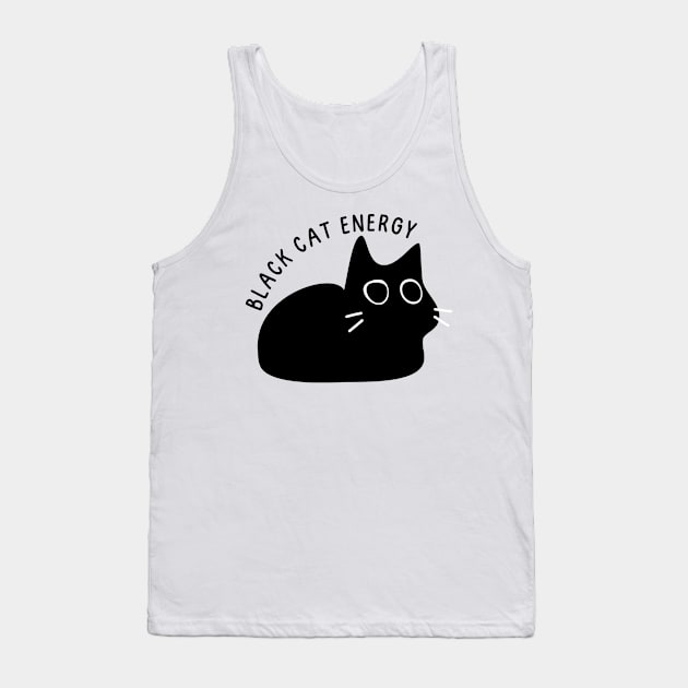 Black Cat Energy Tank Top by medimidoodles